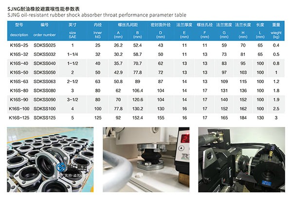 液压冲床NG橡胶软连接 液压冲床NG橡胶软连接